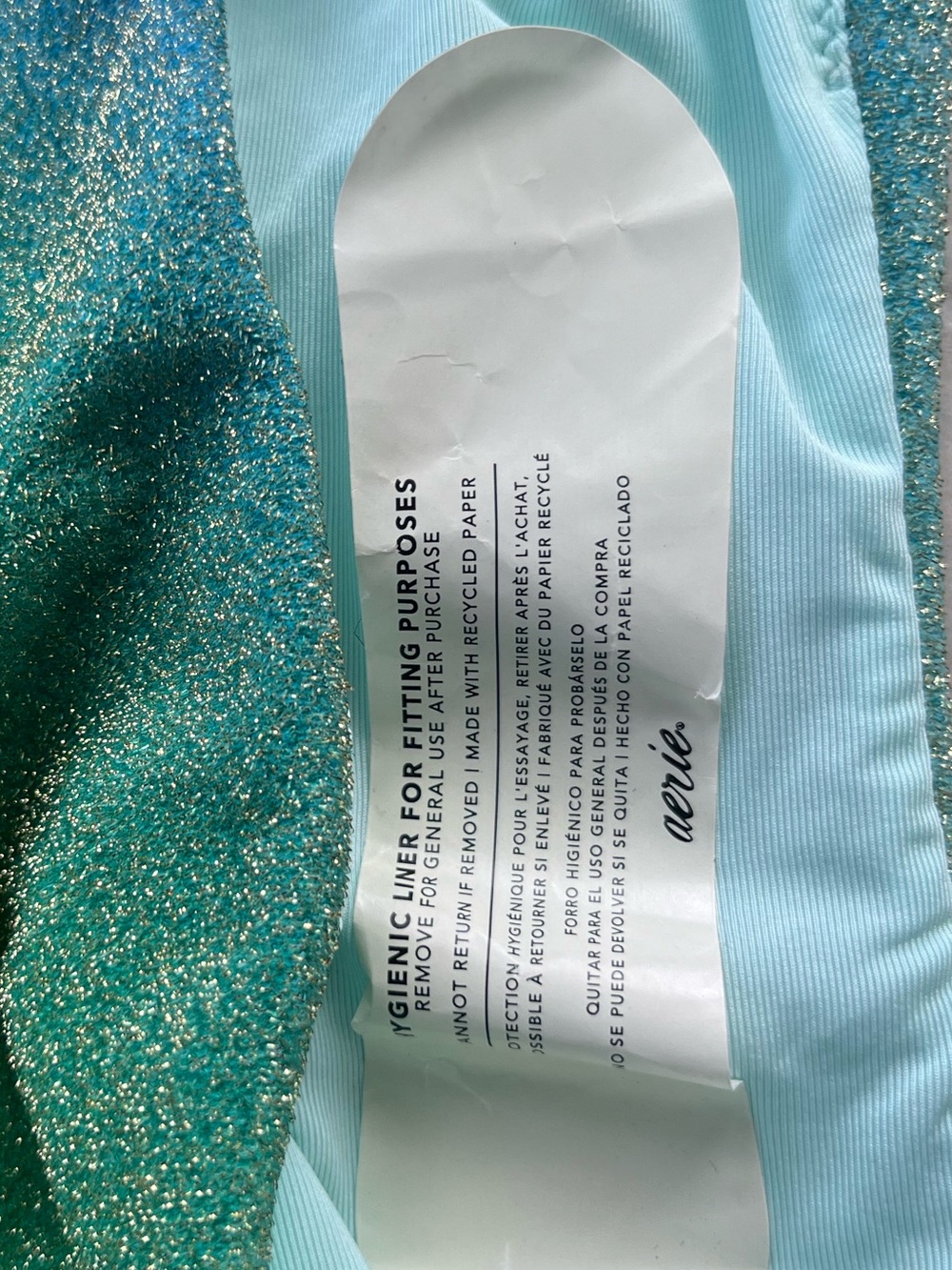 Aerie Green Sparkly One Piece Swimsuit ✨ NWT - Picture 6 of 6
